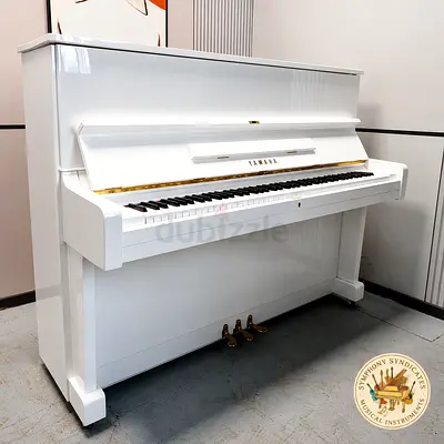 Classic Yamaha U1 White Upright Piano Japan Import