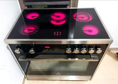Free Delivery- Lagermania 5-Burner Electric Ceramic Cooking Range 90x60 CM