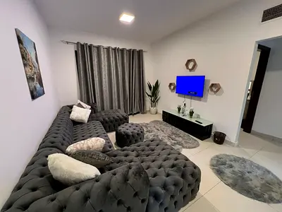 ✨ Luxury apartment for monthly rent, one bedroom and a hall with an open view, fully furnished with elegant furniture and a fully equipped kitchen