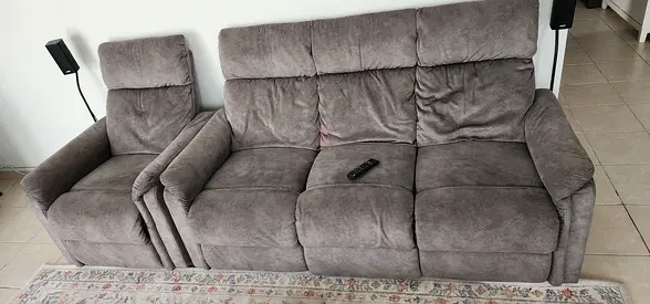 Pan Emirates 3 seater and single seater recliner sofa