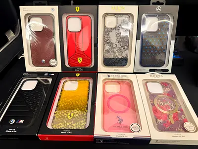 Branded iPhone Phone Cases (Ferrari, BMW, Guess, Mercedes, Polo)