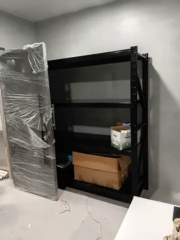 Heavy-duty Metal Storage Shelving Unit - 4 Tier, Black