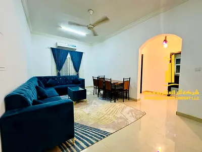Luxury one-bedroom apartment with a living room and balcony offering an open view. Ajman, Al Jurf 2. Fully furnished