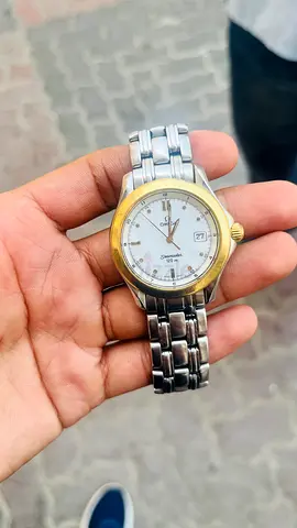 Omega Seamaster 120 m 18k Gold Bezel 2 tone gold/stainless steel mens watch 37mm diameter 18k solid