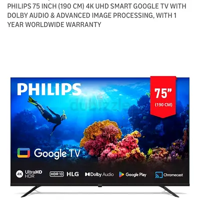 New Tv for sale 75 inch philips