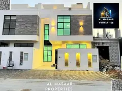 Townhouse for sale in Al Helio 2, Ajman | 5 master bedrooms + roof terrace | 3 floors | Registration
