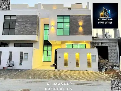 Townhouse for sale in Al Helio 2, Ajman | 5 master bedrooms + roof terrace | 3 floors | Registratio