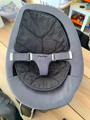 Nuna Leaf Baby Rocker / Bouncer - Grey, Good Condition