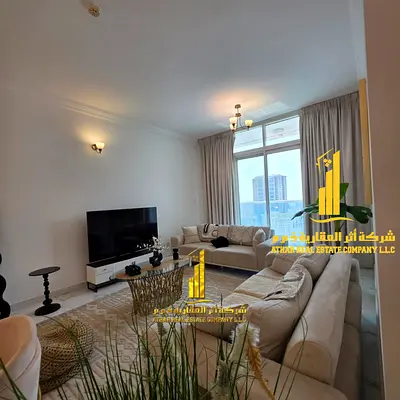 شقة فاخره غرفتين وصالة مفروشه بالكامل مع بلكونه باطلاله بحريه.عجمان برج الواحه. للايجار الشهري، الايجار يشمل الفواتير والإنترنت وموقف