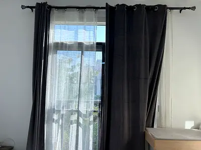 Blackout curtains + sheer curtains set for sale.