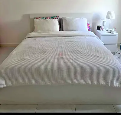 Ikea King size bed with mattress available in perfect condition