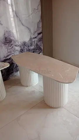 Luxury Contemporary centre Table with Solid Finish and Statement Base