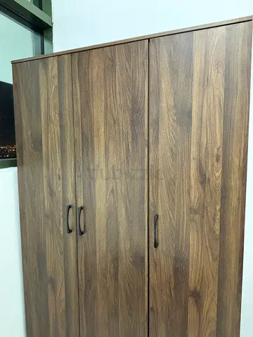 Wooden 3-Drawer Wardrobe / Armoire in Walnut Finish