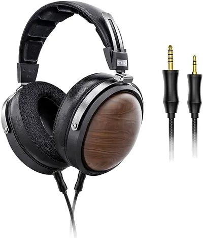 FiiO FT1 32Ω Large Dynamic Driver Headphones with Solid Wood Cups (Color: Black)