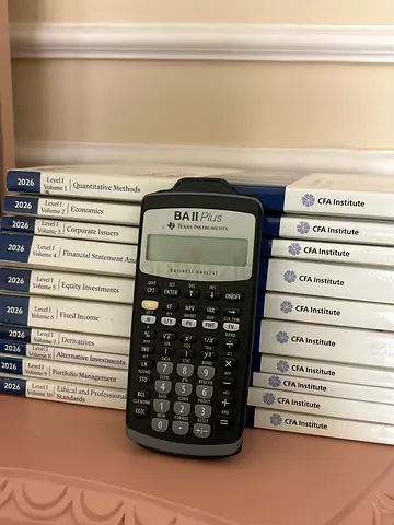 CFA Institute Level 1 2026 Curriculum Set with BA II Plus Calculator
