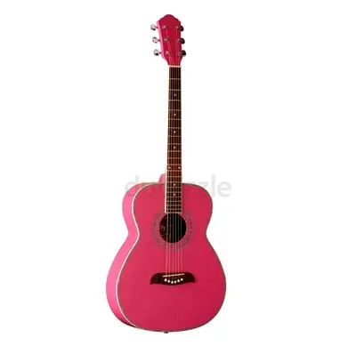 Oscar Schmidt OF2P Folk Acoustic Guitar - Pink - Brand New