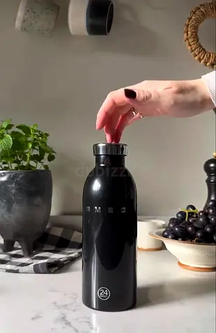 Smeg 24Bottles 500ml Stainless Steel Insulated Water Bottle - Black