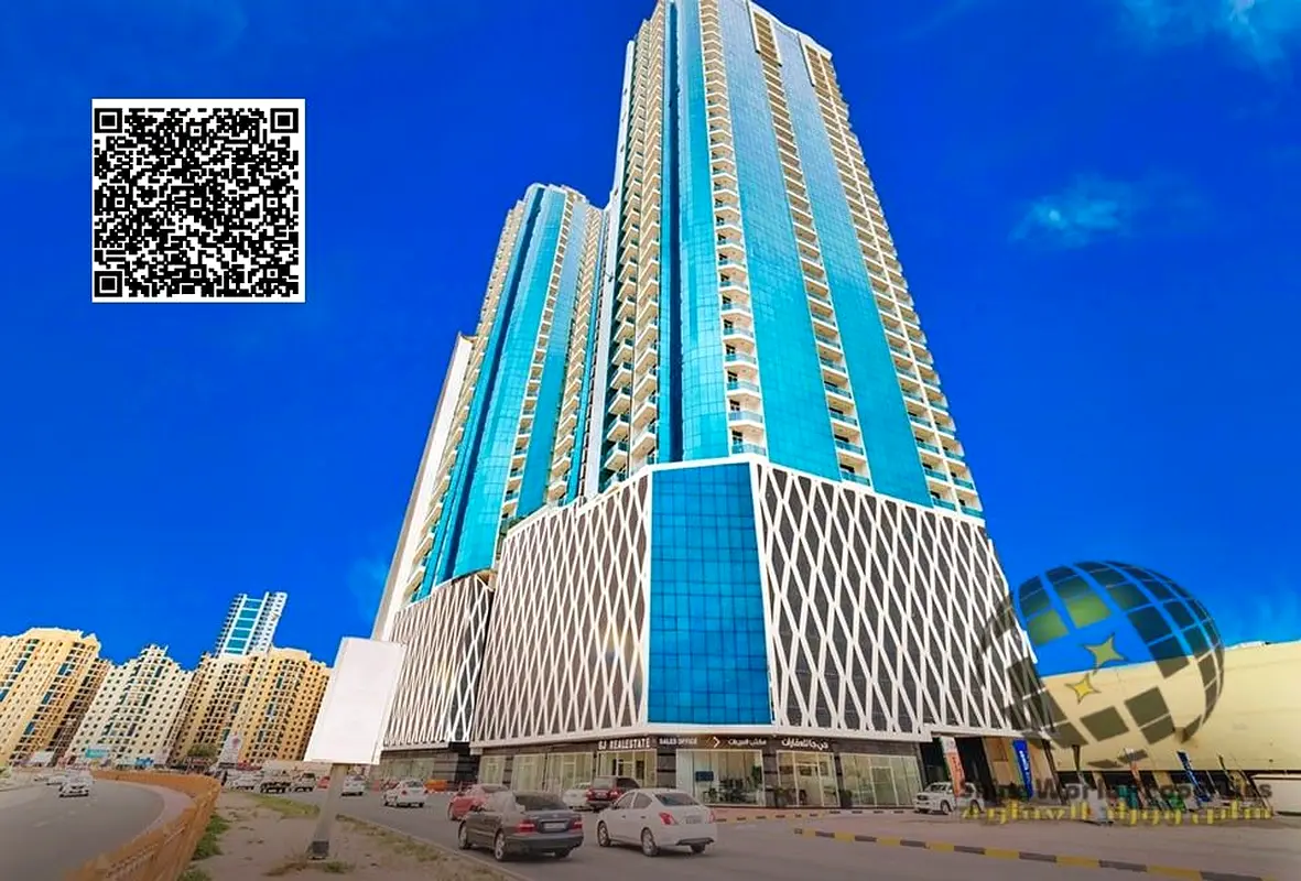 امتلك شقة واسعة بتصميم عصري وتشطيبات فاخرة في أحد أبرز أبراج عجمان السكنية، Oasis Tower 3، الواقع في موقع استراتيجي مقابل أبراج خور عجمان وبجوار نستو