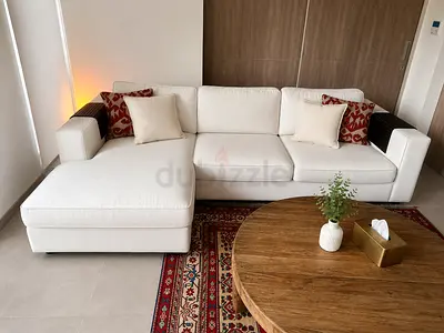Comfortable L-shaped 3-seater Fabric Sofa with Left Chaise - Light Beige from THE ONE furniture