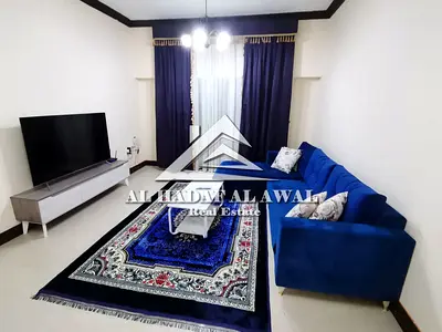 Two bedrooms and a living room for monthly rent in Al Taawun area with free internet