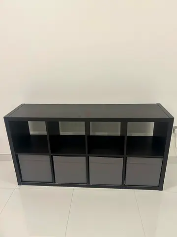 Ikea Kallax with boxes
