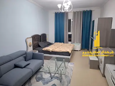 فرصة ذهبية أفخم استوديو مفروش بالكامل للإيجار الشهري في ابراج الياسمين الجرف 2– عجمان ✨
