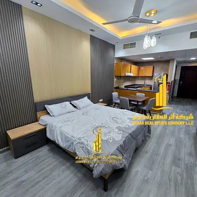 Luxurious and elegant fully furnished studio apartment with brand new, high-end furniture in a prim