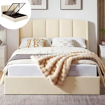 Premium Modern Design King Size Velvet Bed - Fully Customizable Bedframe - UAE Sharjah Made