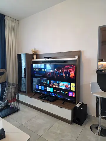 TV Cabinet  No TV  Excellent conditions like new less than year old              Selling Dhs 850