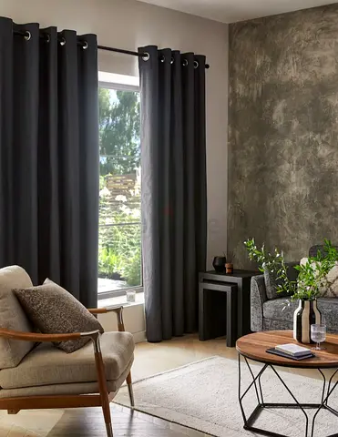 Blackout Eyelet Curtains - Pair, 2 Panels(200cm Width- 330cm length)