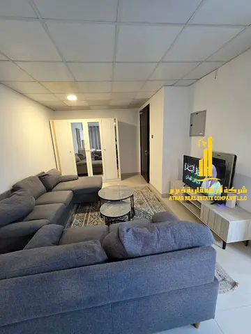 Luxurious studio with a large area, fully furnished, with a semi-separate kitchen and an open view ✨ Ajman Al Muwaihat.