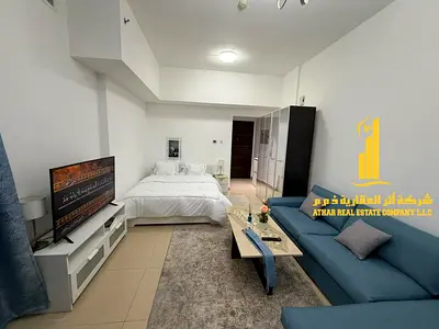 Luxury studio with a large area, fully furnished with a separate kitchen and balcony ✨ Ajman, Jasmine Towers.