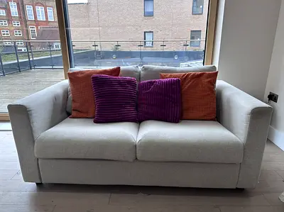 Vimle Light Grey 2-Seater Sofa-bed in Good Condition with Cushions