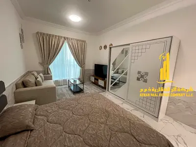 A golden opportunity! Luxurious, fully furnished studio apartment for monthly rent in Al Rashidiya 1 Oasis Towers, Ajman ✨