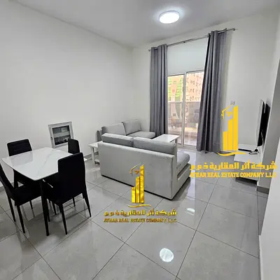 Luxurious and elegant fully furnished super deluxe one-bedroom apartment for monthly rent in Ajman ✔️ Includes bills ⚡📶 Two bathrooms + balcony