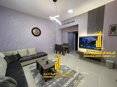 First occupant, luxurious and elegant fully furnished VIP bedroom and living room for monthly rent in Ajman Corniche