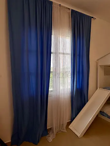 Blue curtains