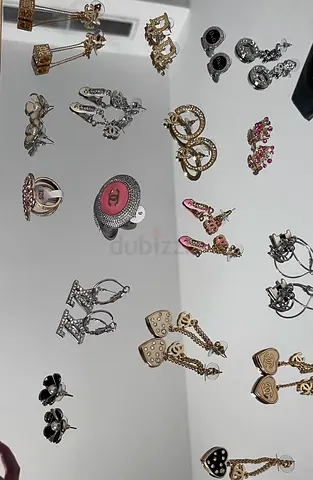Mixed lot of womens fashion earrings — variety of studs and danglers (multiple pairs)