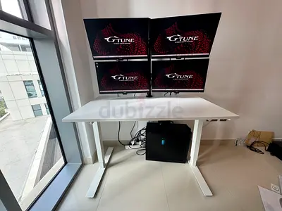 4 Monitor Workstation Setup | IKEA Sit/Stand Desk + 4x BenQ 24” Monitors + Monitor Arm