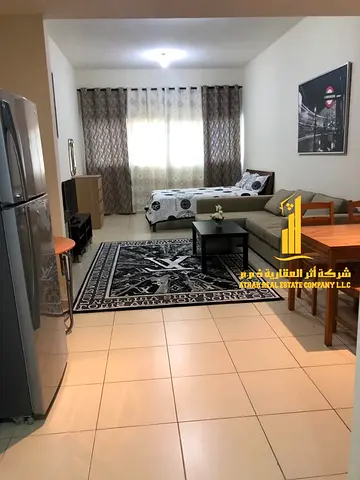 Furnished studio apartment for rent in Ajman, clean and tidy furniture - Al Rashidiya 3 - Ajman One Towers - All bills and internet included