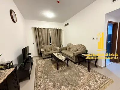 شقة غرفة و صالة مفروشة للإيجار الشهري ✅ في عجمان - الراشدية 1 - أبراج لؤلؤة عجمان ✔️ شامل الفواتير و الإنترنت ⚡📶 جاهزة للسكن فوراً !