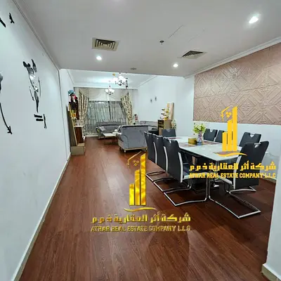 ثاني ساكن , شقة غرفتين و صالة مفروشة للايجار الشهري في عجمان منطقة الراشدية 2 - بالقرب من قصر الحاكم ✔️ شامل الفواتير و الإنترنت