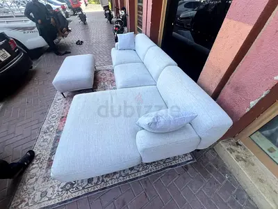 As A New Condition High Quality the loom collection amelia L Shape Sofa with footstool