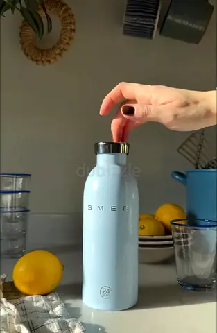 Smeg insulated stainless steel water bottle (24 hours) - pastel blue