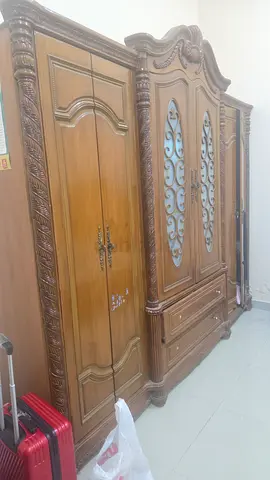 Large Ornate Wooden Wardrobe / Armoire - Solid Classic Design
