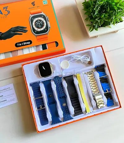 Ultra 3 Smartwatch with 7 Straps and Charger - Brand New original one