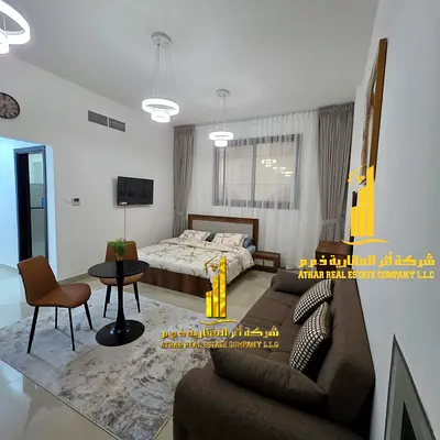 Fully furnished studio apartment for monthly rent in Ajman - Al Nuaimi 1 - Kuwait Street ✔️ Includes bills and internet - Large space