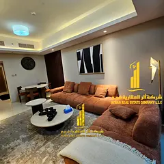 Furnished one-bedroom apartment with an open view, brand new furniture, for monthly rent in Ajman -
