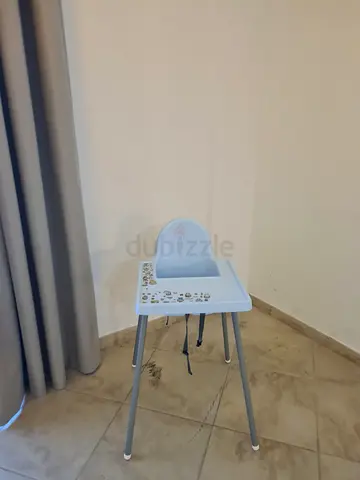 Blue Baby High Chair with safety belt