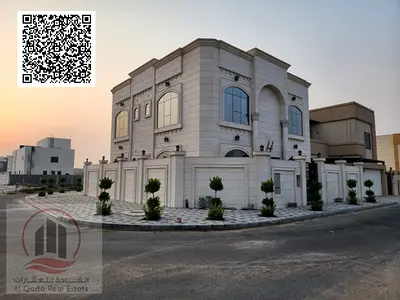 For sale, a villa in Ajman Al Aliya, 5 master rooms, a Majles room, a hall, and a maid’s room, freehold for all nationalities, I